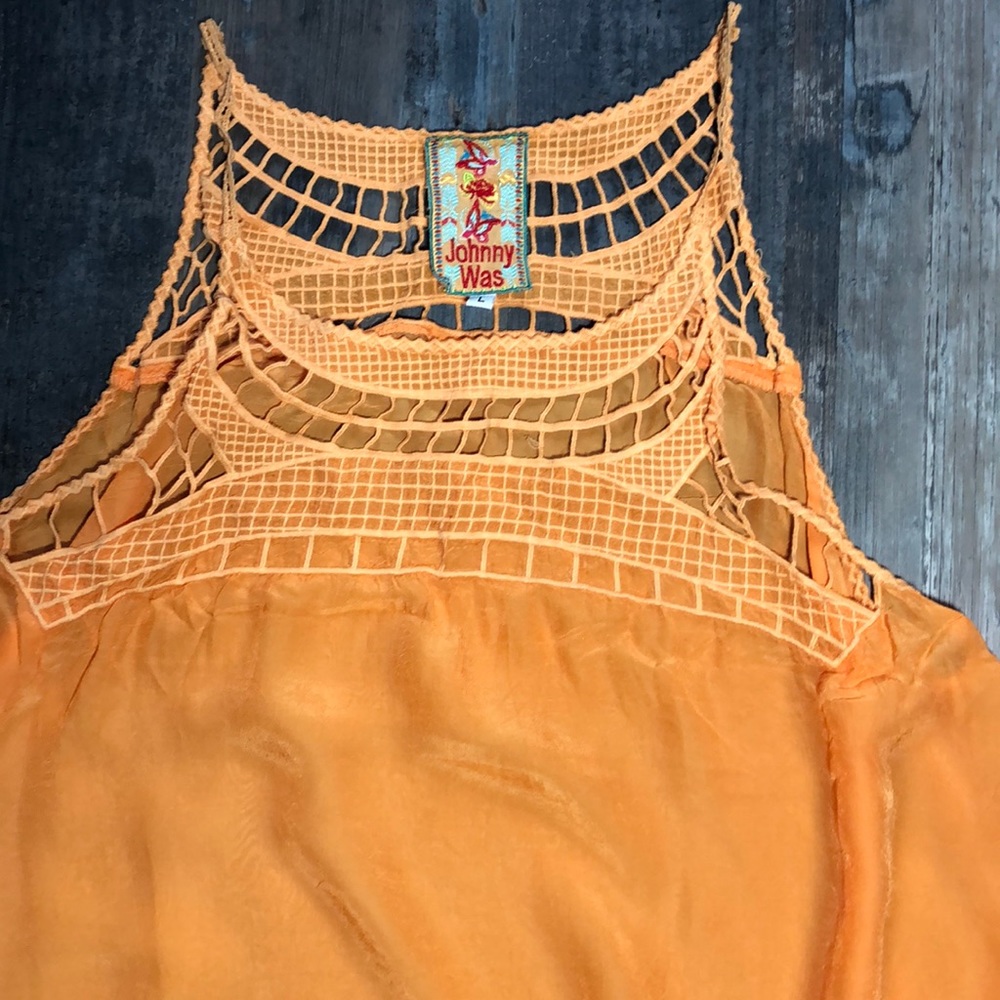 NWOT Johnny Was orange flowy tank